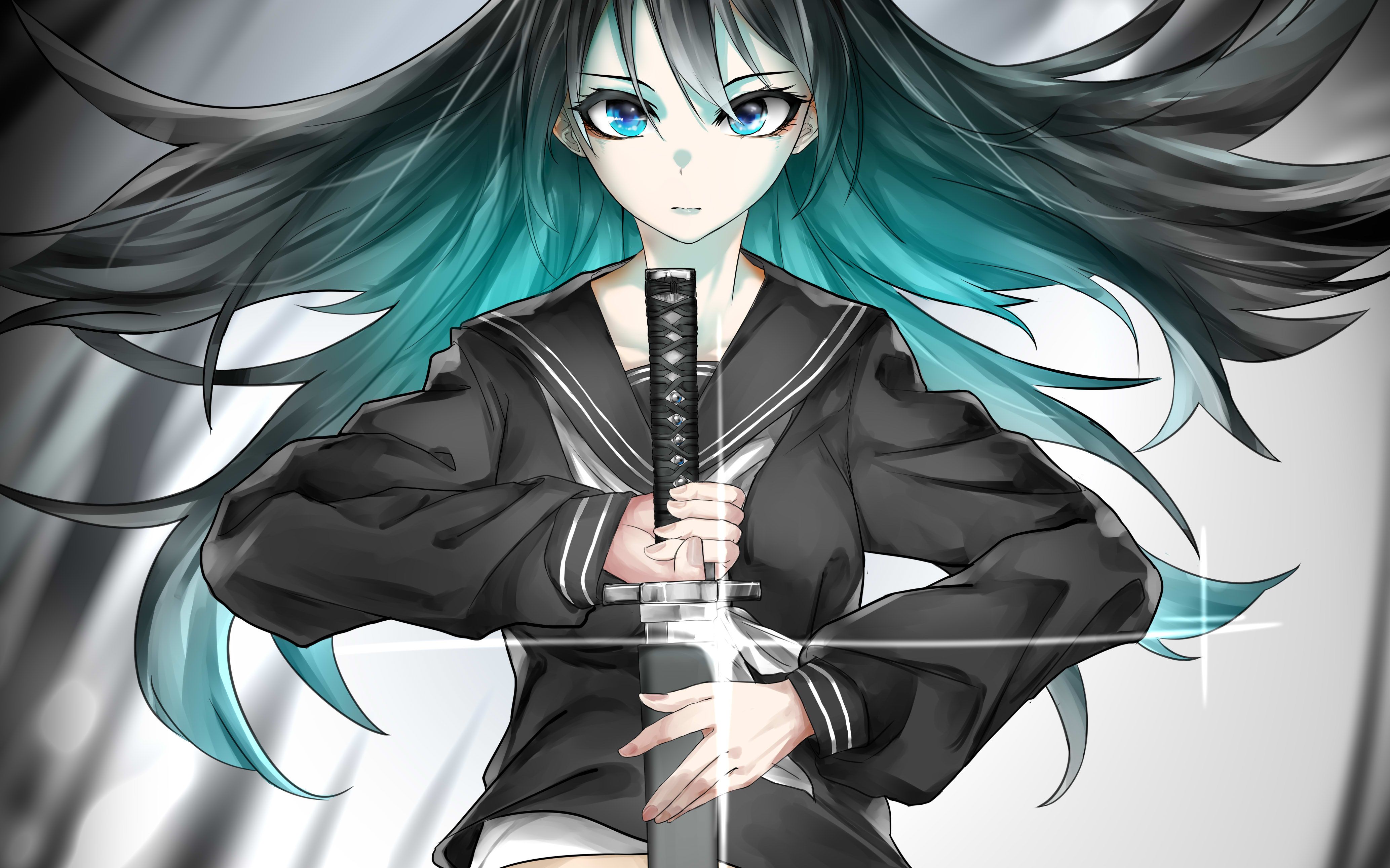 黑色水手服 太刀真是太棒了!