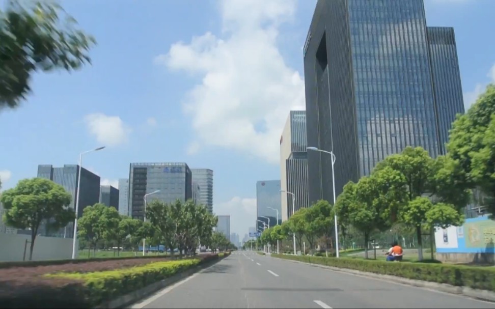 [转载]西行于苏州工业园区旺墩路  中国江苏街景 20170827Driving West on Wangdun Rd in SIP哔哩哔哩bilibili