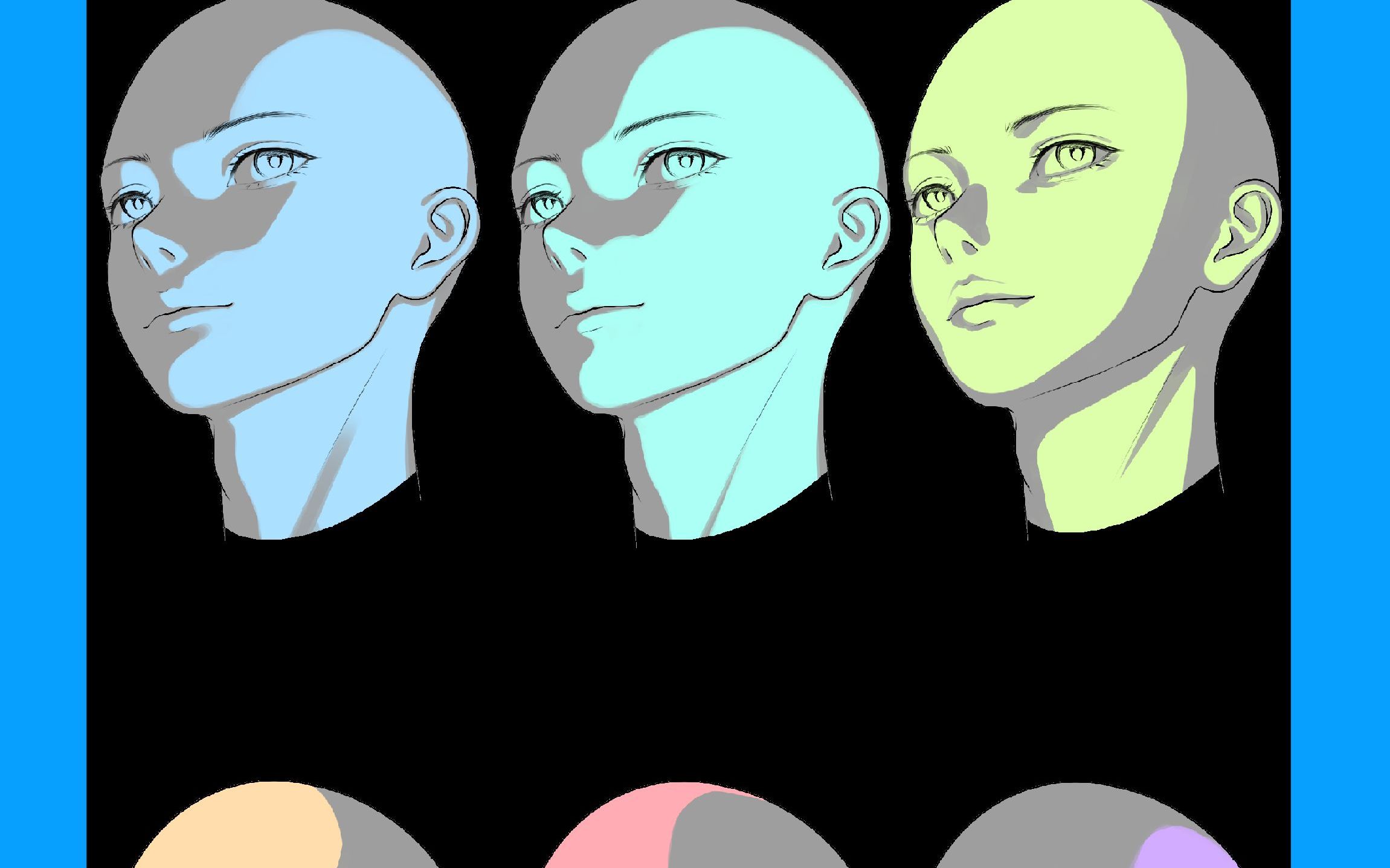 画画人不语只一味收藏的人脸打光