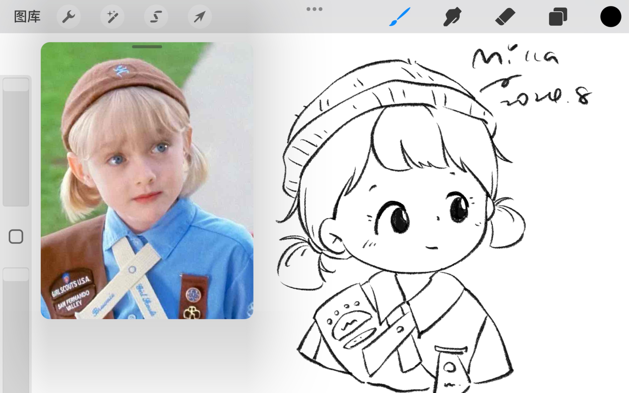 【ipad画画】八月头像教程|保姆级带画示范,跟画福利继续!|案例09