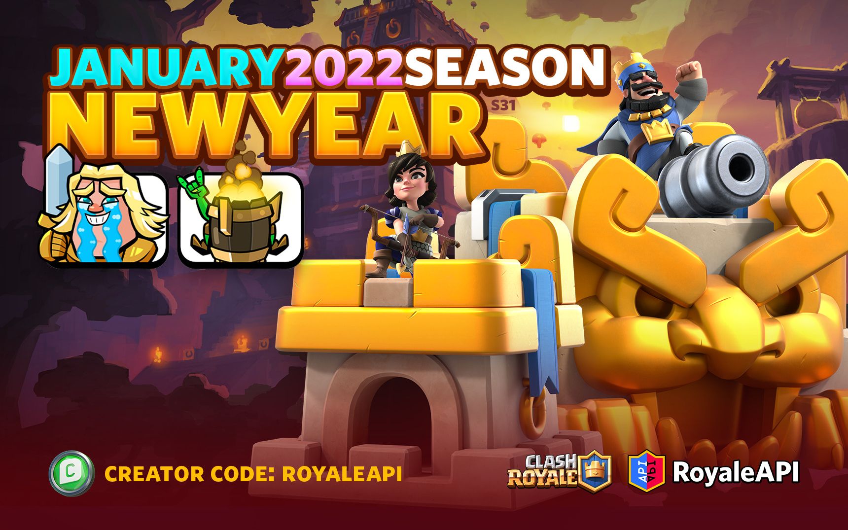 皇室战争 Clash Royale 2022年1月主题季游戏更新  RoyaleAPI哔哩哔哩bilibili皇室战争