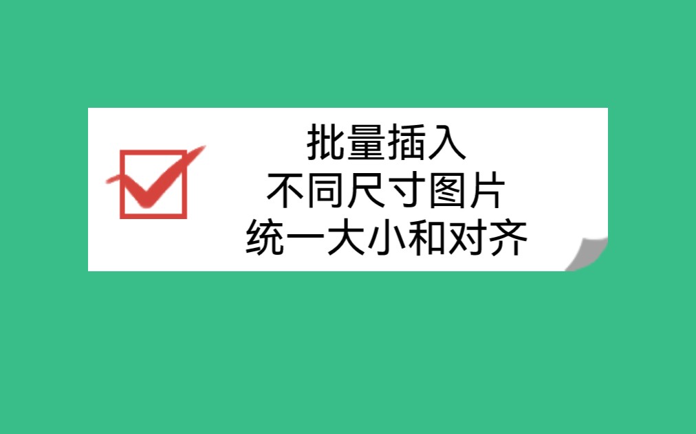 表格批量插入不同尺寸图片,这样统一大小并且对齐哔哩哔哩bilibili