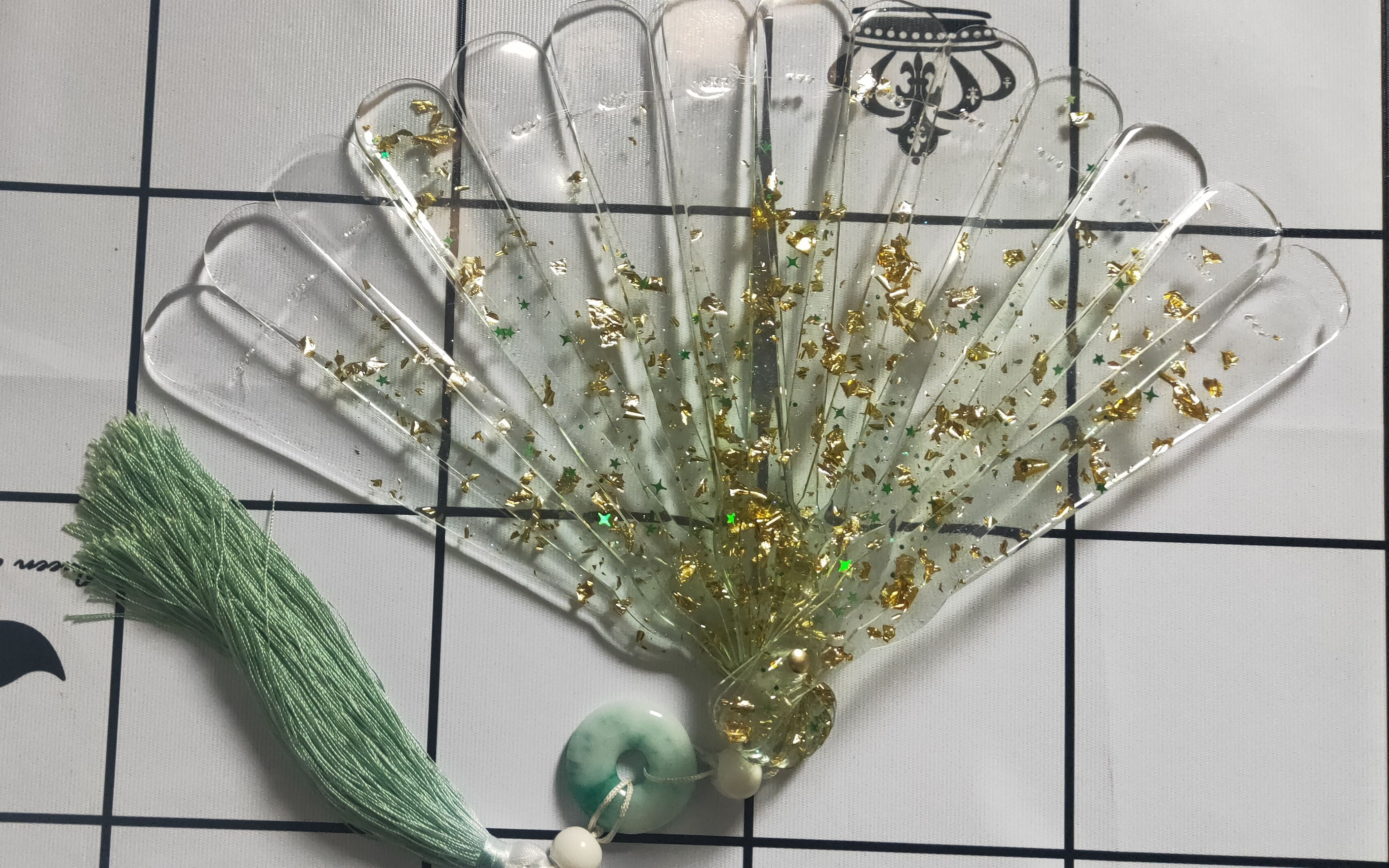 【滴胶教程】超级仙的扇子 适合炎热的夏天