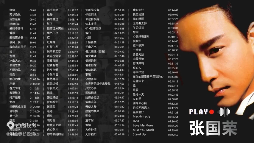 张国荣的歌曲(曾毅唱张国荣的歌曲)