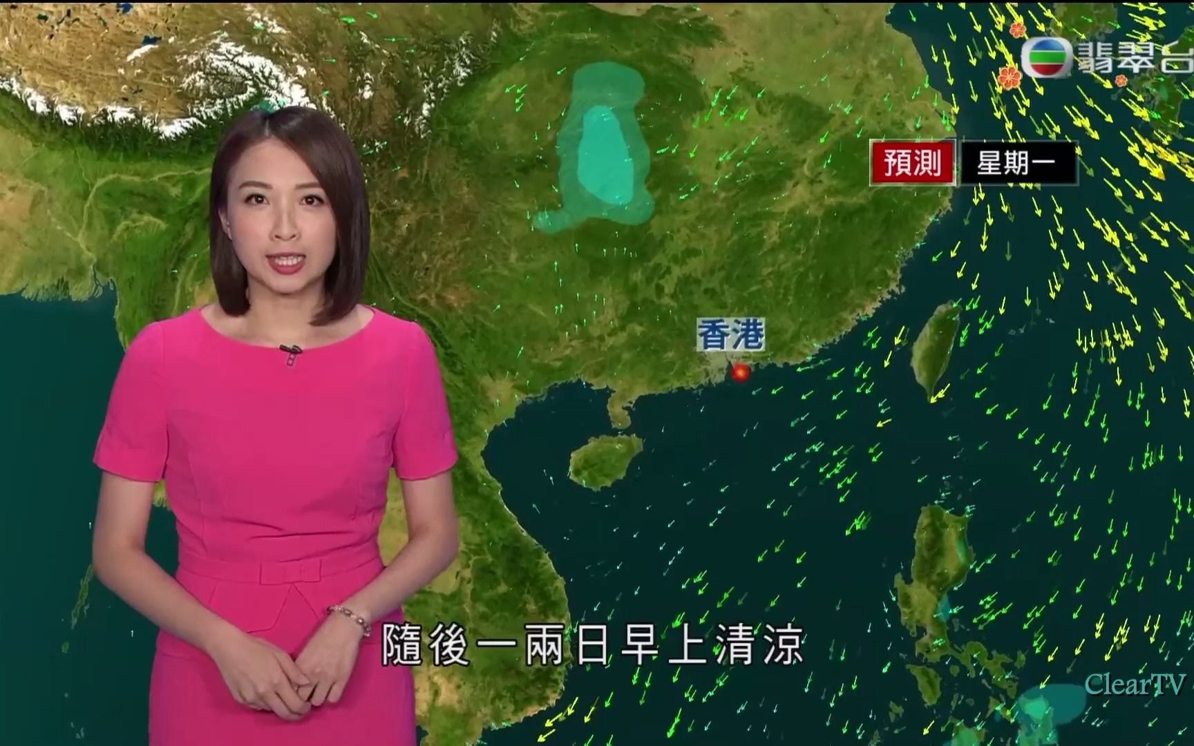 tvb翡翠台情人节当天的天气报告主播赖凯靖20210214