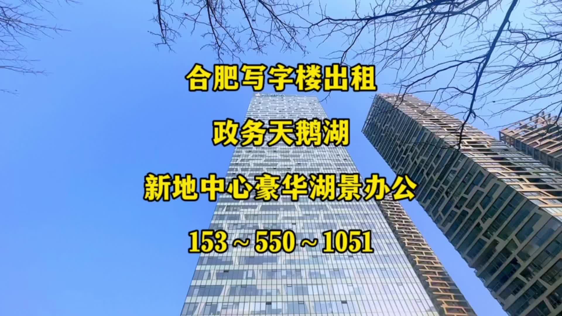 合肥写字楼出租政务天鹅湖安徽之门写字楼新地中心湖景办公出租哔哩哔哩bilibili