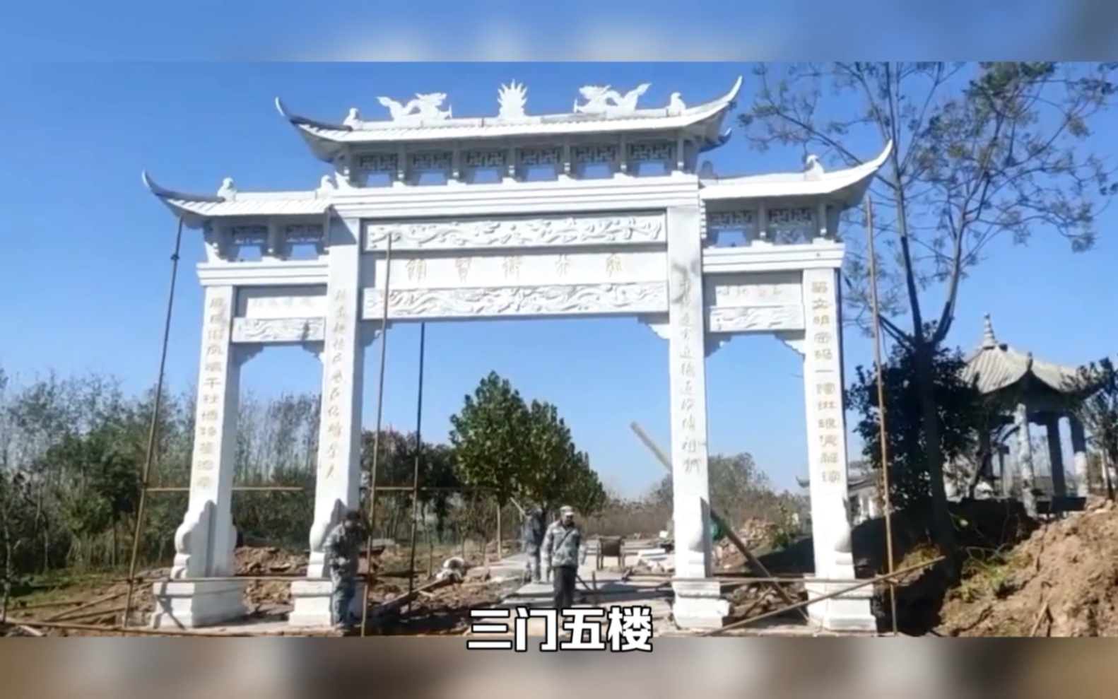 水泥仿古牌楼-农村入口牌坊-古建牌楼施工厂家-村庄村口牌坊设计