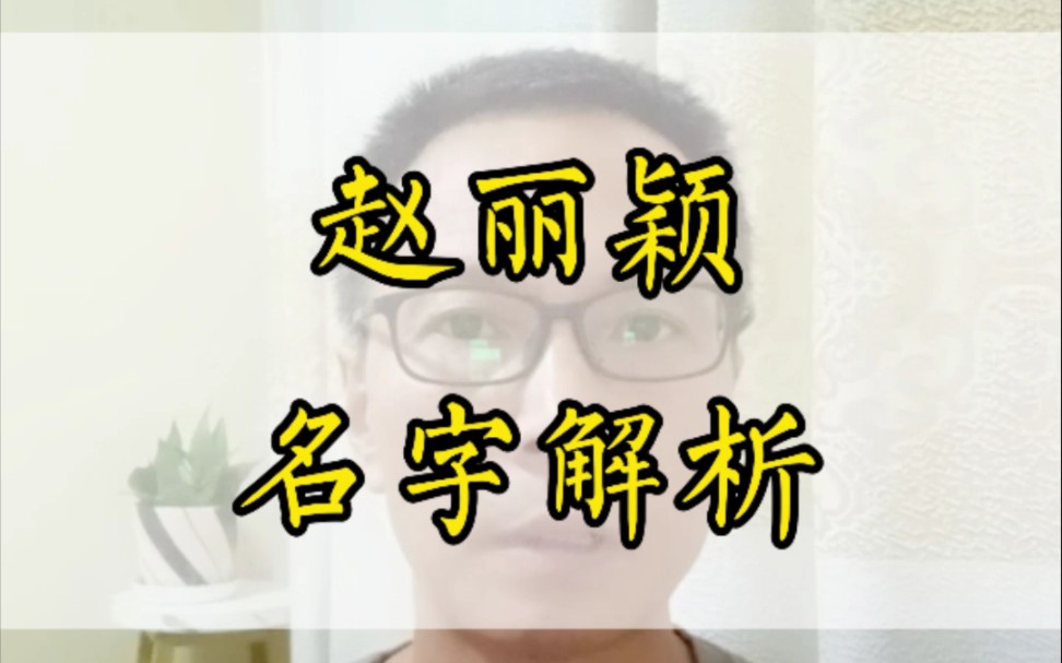 #赵丽颖 名字解析哔哩哔哩bilibili