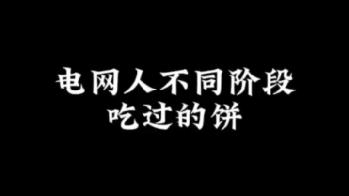 电网人不同阶段吃过的饼‖电网人‖电网‖电网员工‖电网岗位‖电网待遇‖哔哩哔哩bilibili