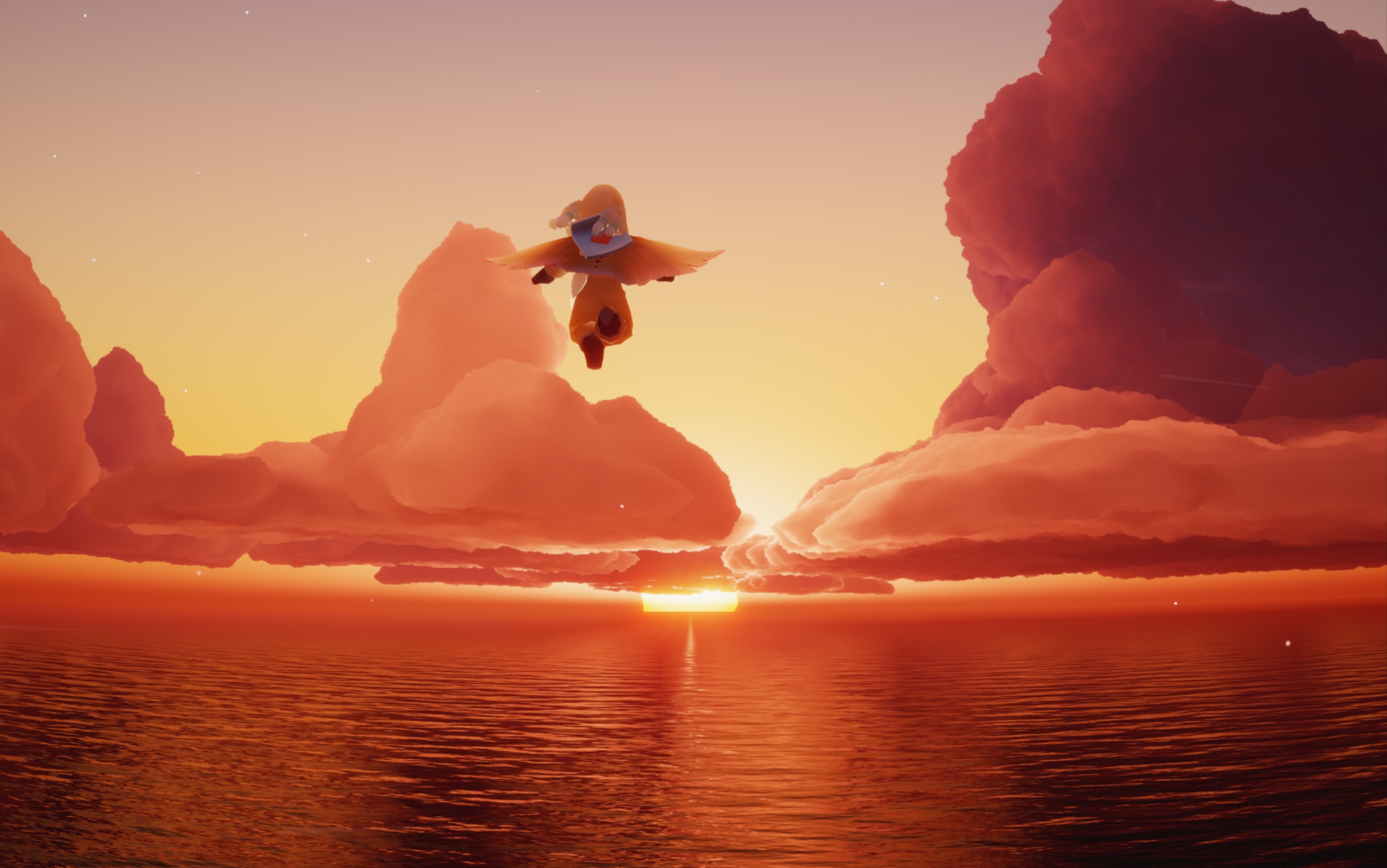 【光遇】遇境的夕阳好好看噢 那就弹弹琴吧