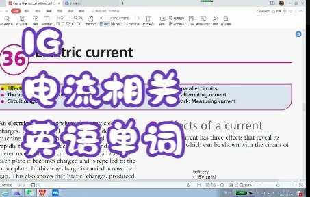 IG 电流相关的英文单词哔哩哔哩bilibili