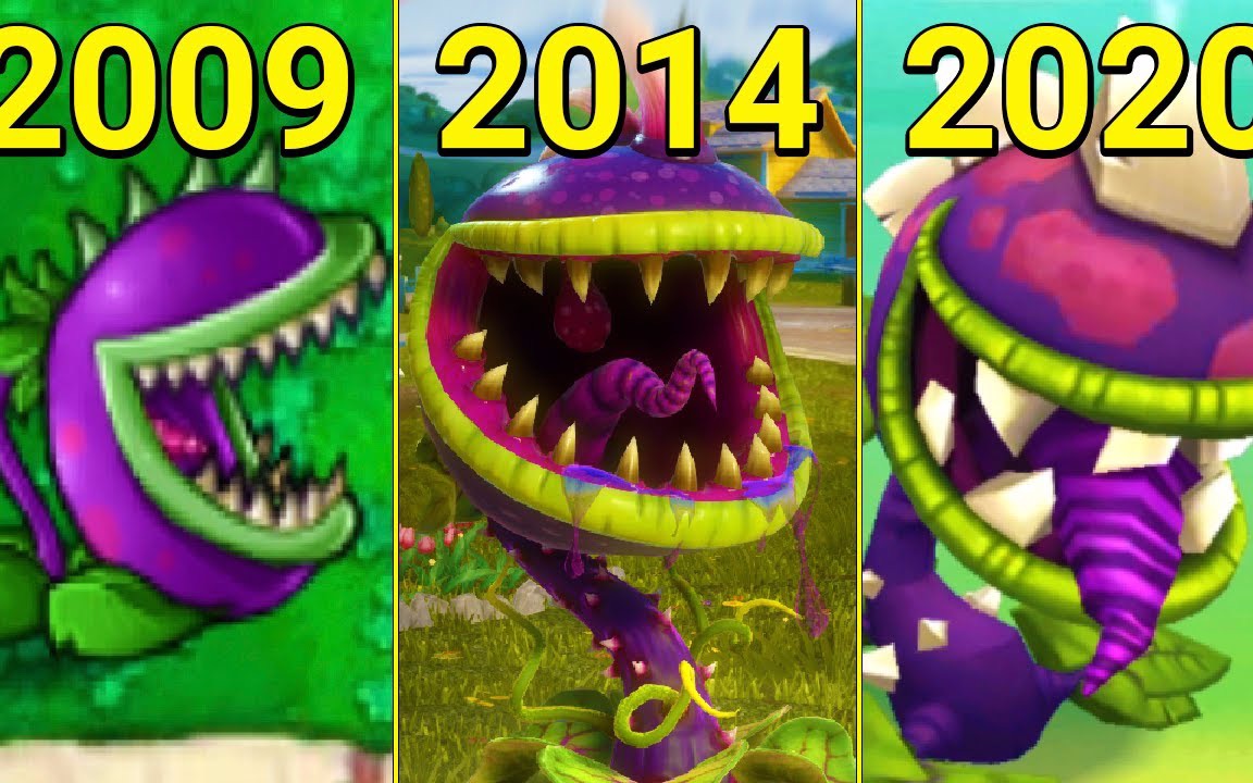 植物大战僵尸中食人花进化史2009-2020
