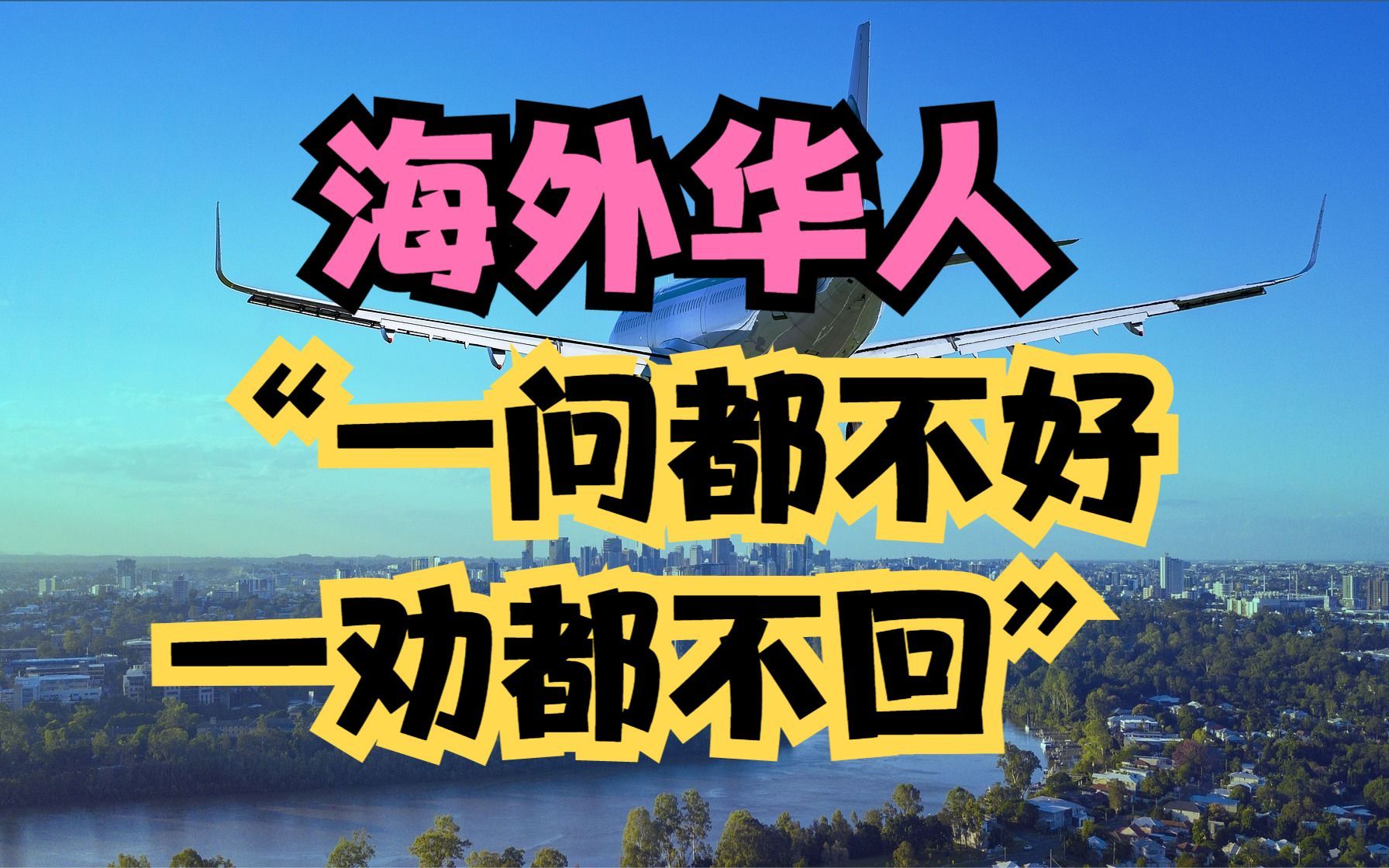 [图]海外华人生存现状，一问都不好，一劝都不回国，国外生活艰辛，心系祖国，归国心切却又不回国