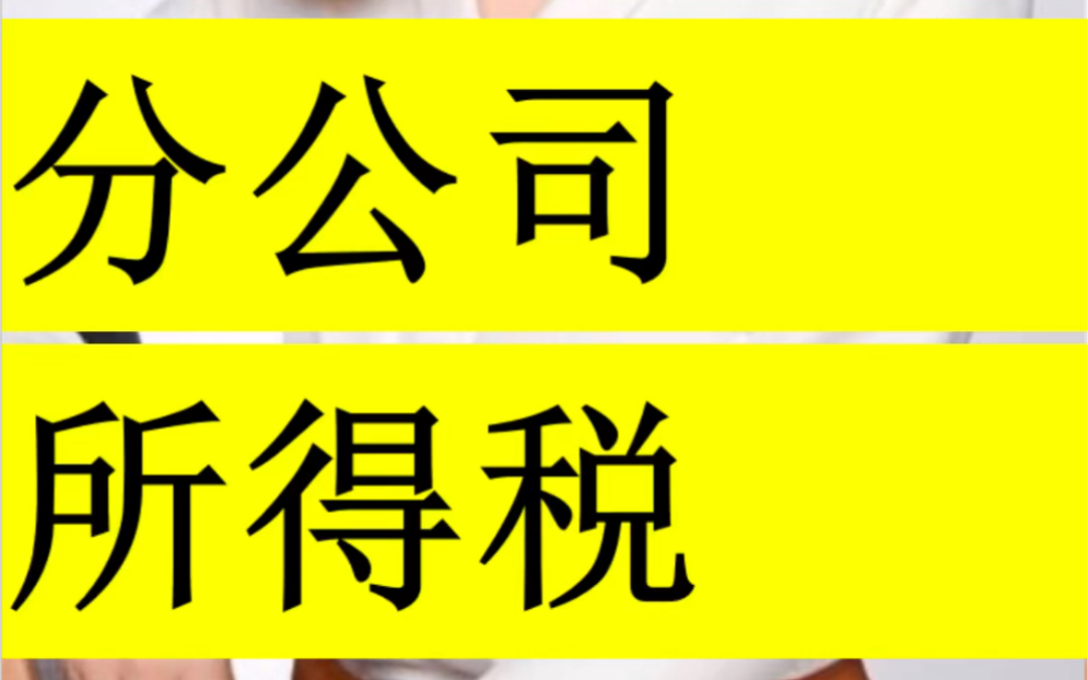 分公司都要预缴企业所得税吗哔哩哔哩bilibili