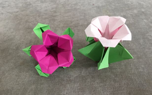 纸在乎你手工折纸喇叭花