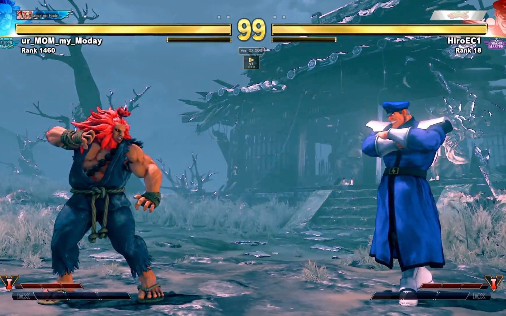 街头霸王5街机版排名赛,高级玩家使用将军的精彩表现系列三十二