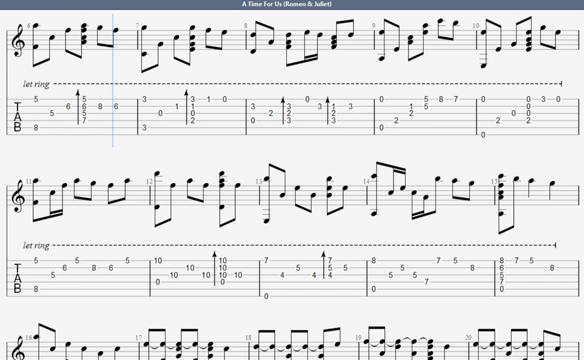 [图]A Time For Us (Romeo & Juliet) - Tab