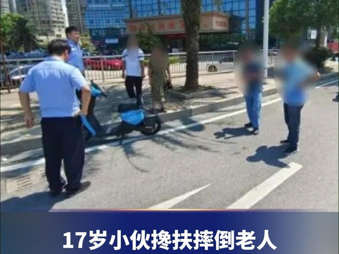 17岁小伙搀扶摔倒老人反被推搡并多次掌掴,老人家属执意要求赔偿,调取监控后还原真相,老人被行拘哔哩哔哩bilibili