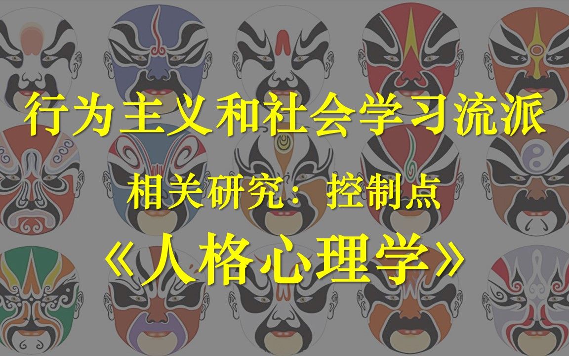 人格心理学:行为主义和社会学习流派相关研究:控制点哔哩哔哩bilibili