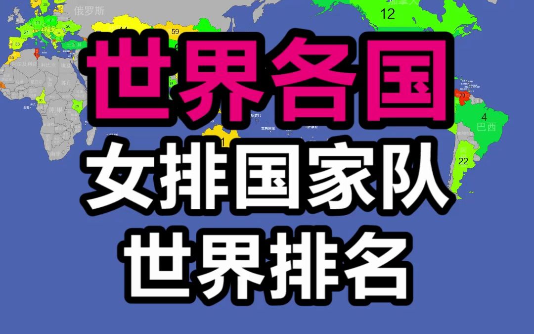 国际排联各国女排,最新世界积分排名哔哩哔哩bilibili