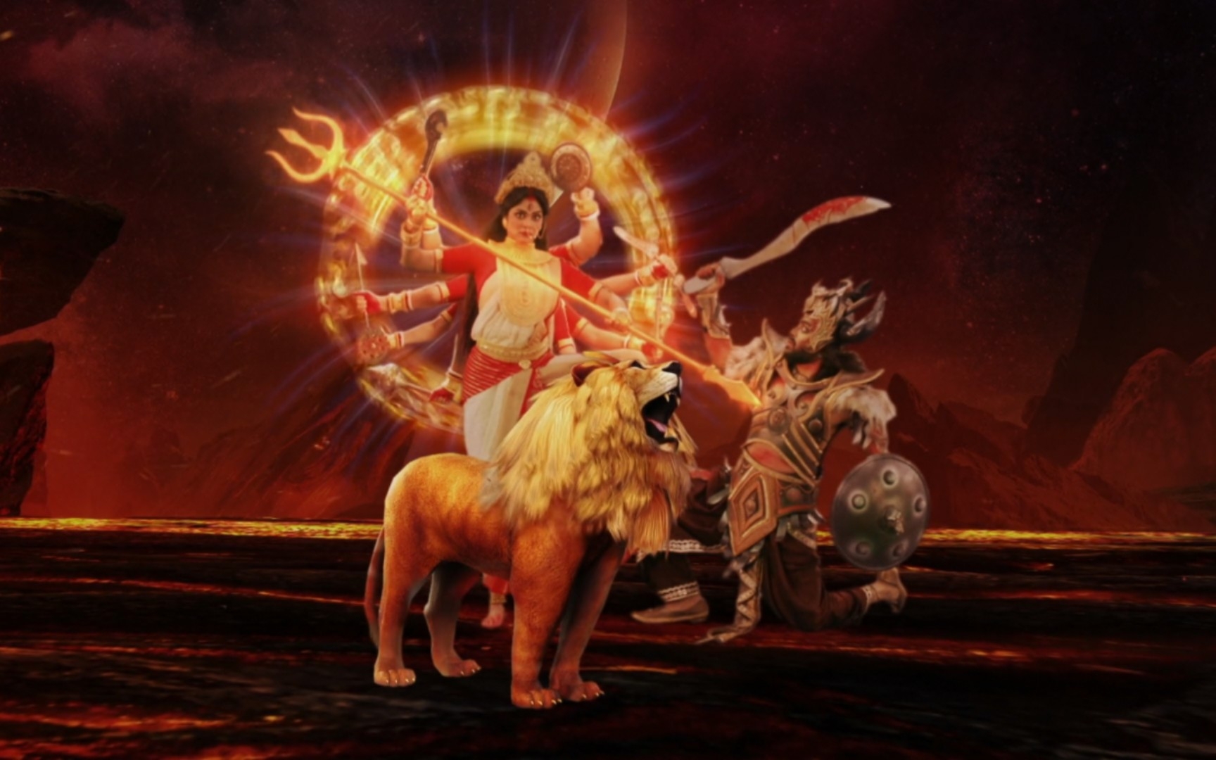 《女神钱蒂》杜尔迦诛杀摩西沙阿修罗