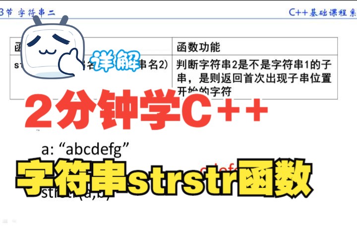 C++字符串系列之判断函数strstr函数详解哔哩哔哩bilibili