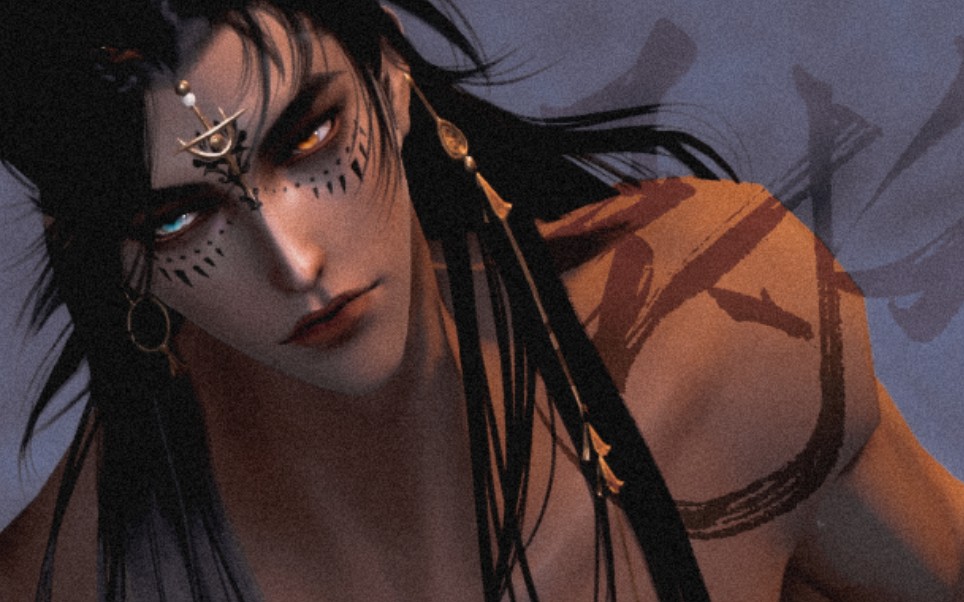 新门派!你伽蓝爸爸来了,黑皮异瞳大美人伽蓝印象脸[封夭]