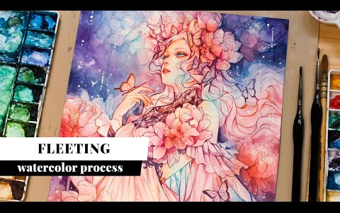 margaret morales---水彩人物插画绘制过程