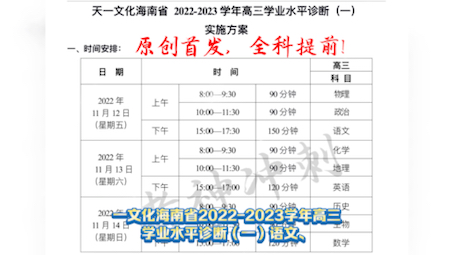 天一文化海南省20222023学年高三学业水平诊断(一)汇总哔哩哔哩bilibili