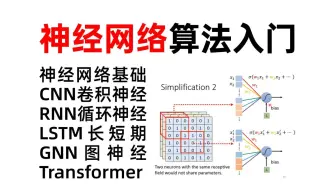 深度学习算法入门！一口气带你学完CNN、RNN、LSTM、transformer、GNN、DQN、GAN等神经网络算法必学模型！