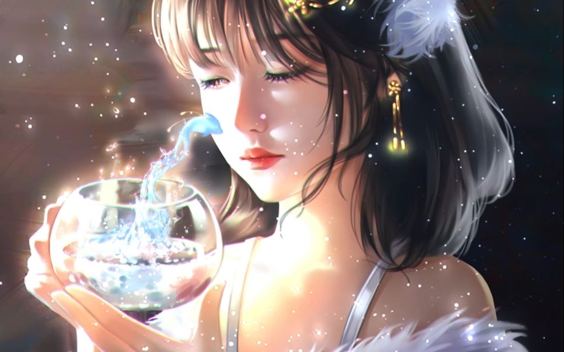 【厚涂】伤感好看古风小姐姐,厚涂绘画过程一分钟教给你