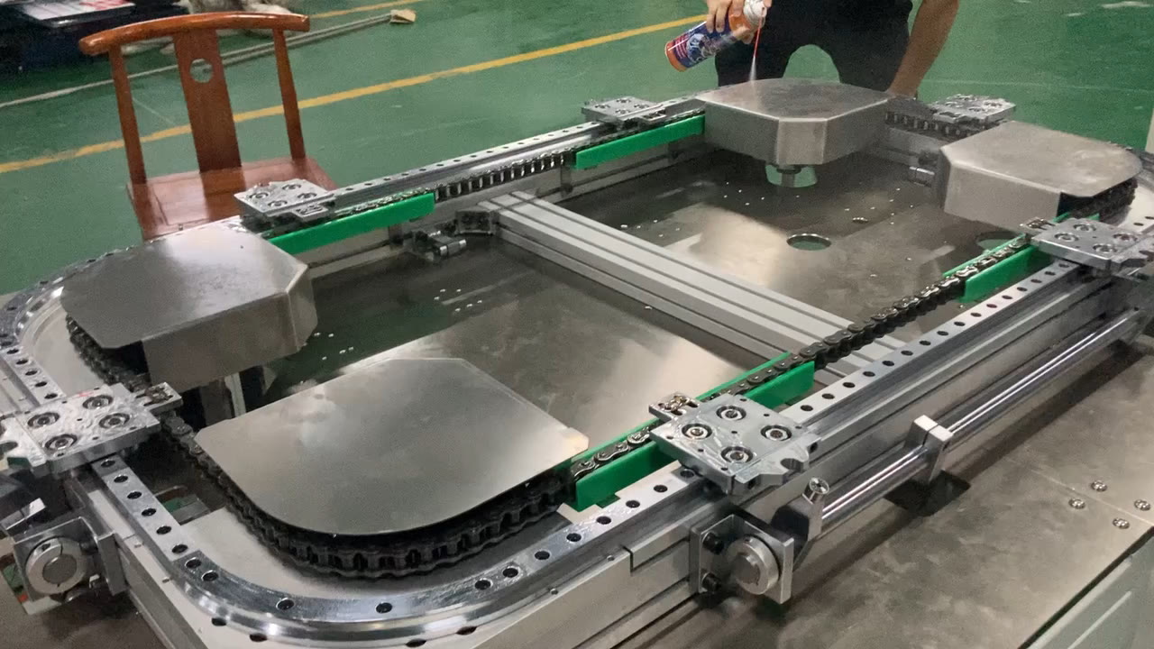 方形导轨(方形矩形导轨输送线)运行实拍