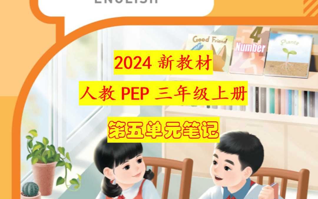 2024新版人教PEP三年级上册第五单元笔记哔哩哔哩bilibili