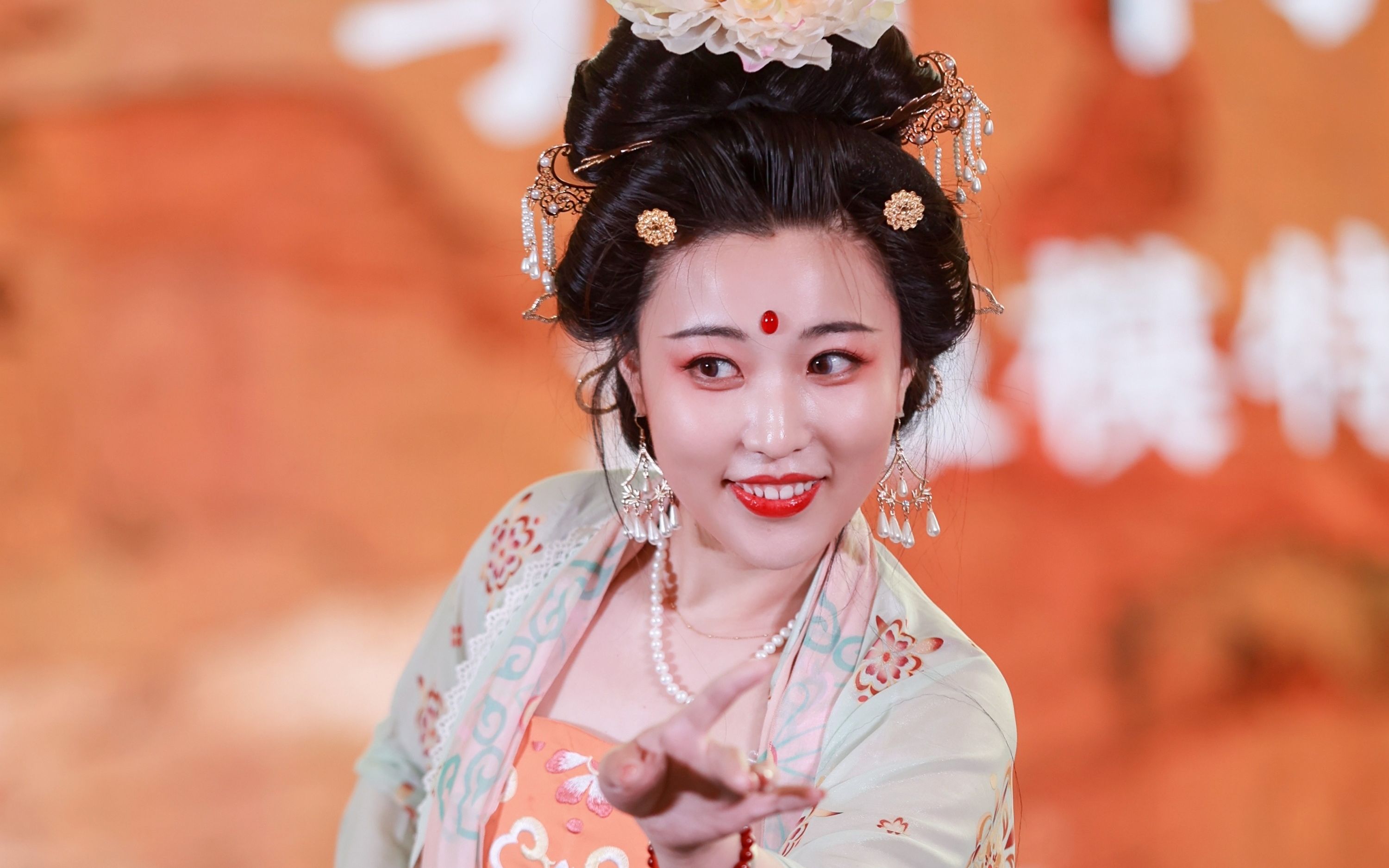 北京茶博会汉服模特大赛10号模特七七汉服走秀