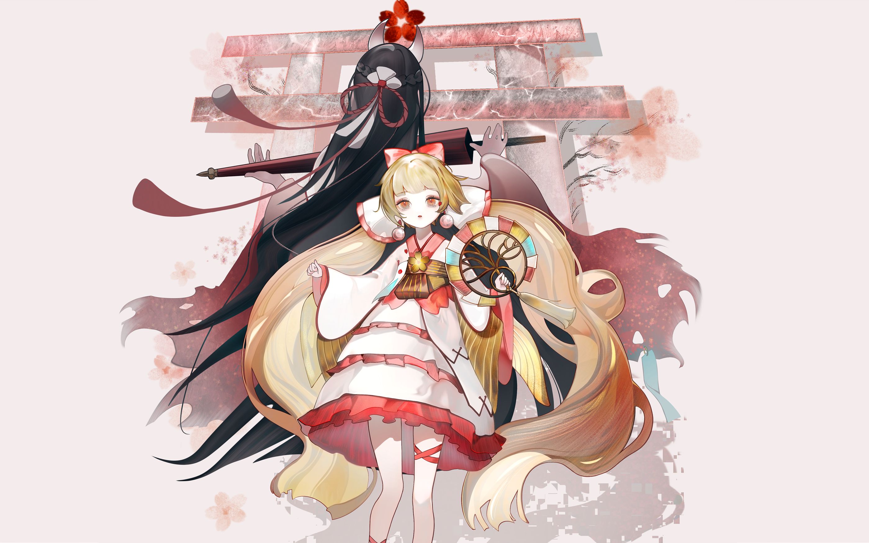 解神者绘画过程ipad绘画一只木花石长姬同人