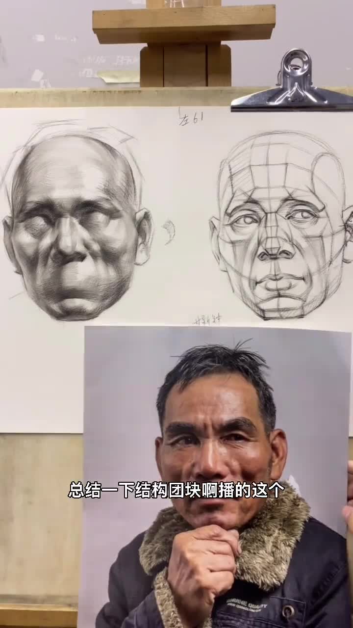 [图]素描头像结构与团块分析