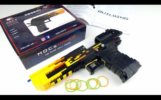 LEGO Desert Eagle  Blaze [Blowback Rubberband Gun] Reworked哔哩哔哩bilibili