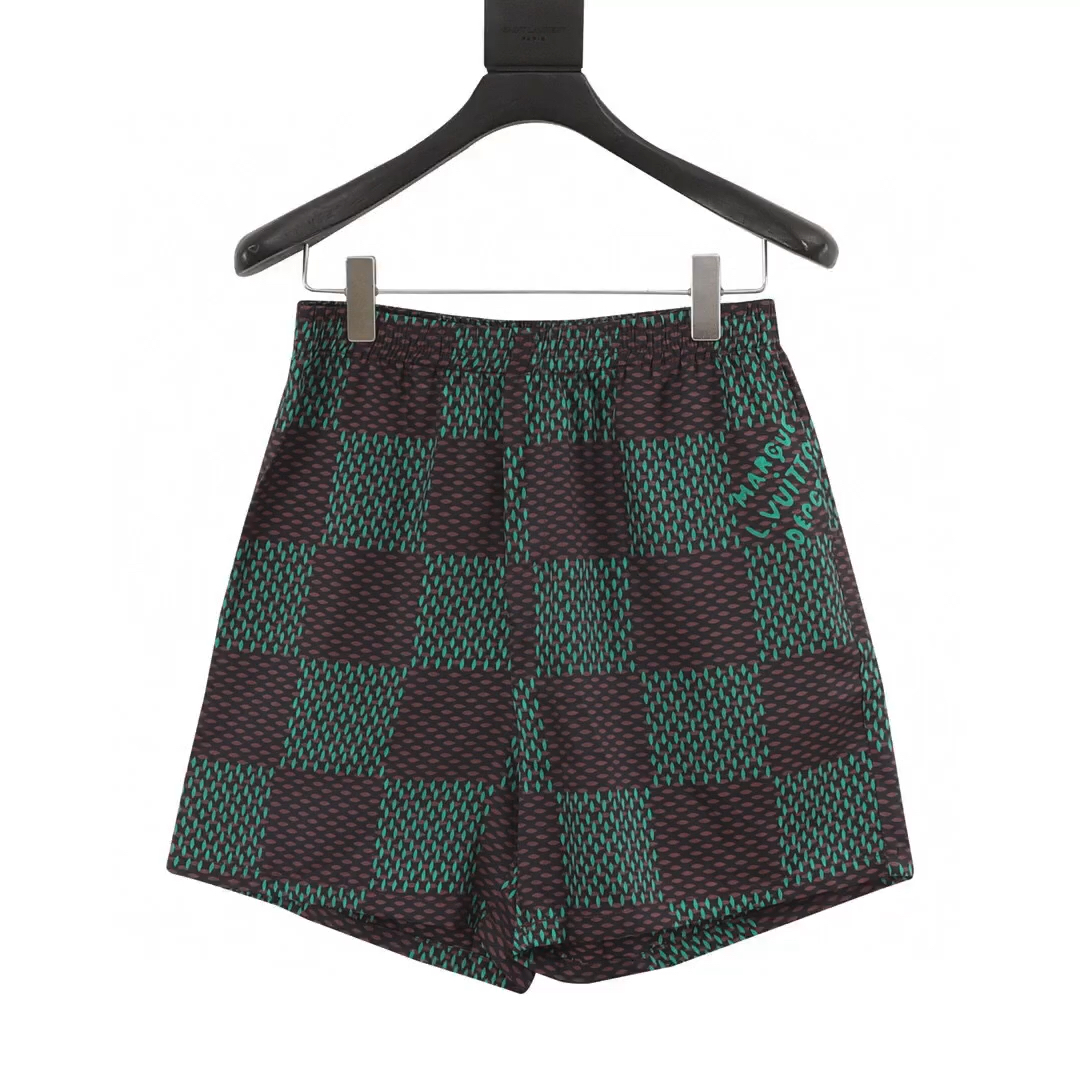 说一下高仿louis vuitton路易威登大棋盘格桑蚕丝短裤