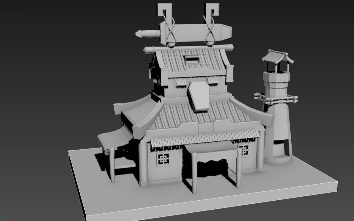 3dmax场景建模,古风建筑建模教程