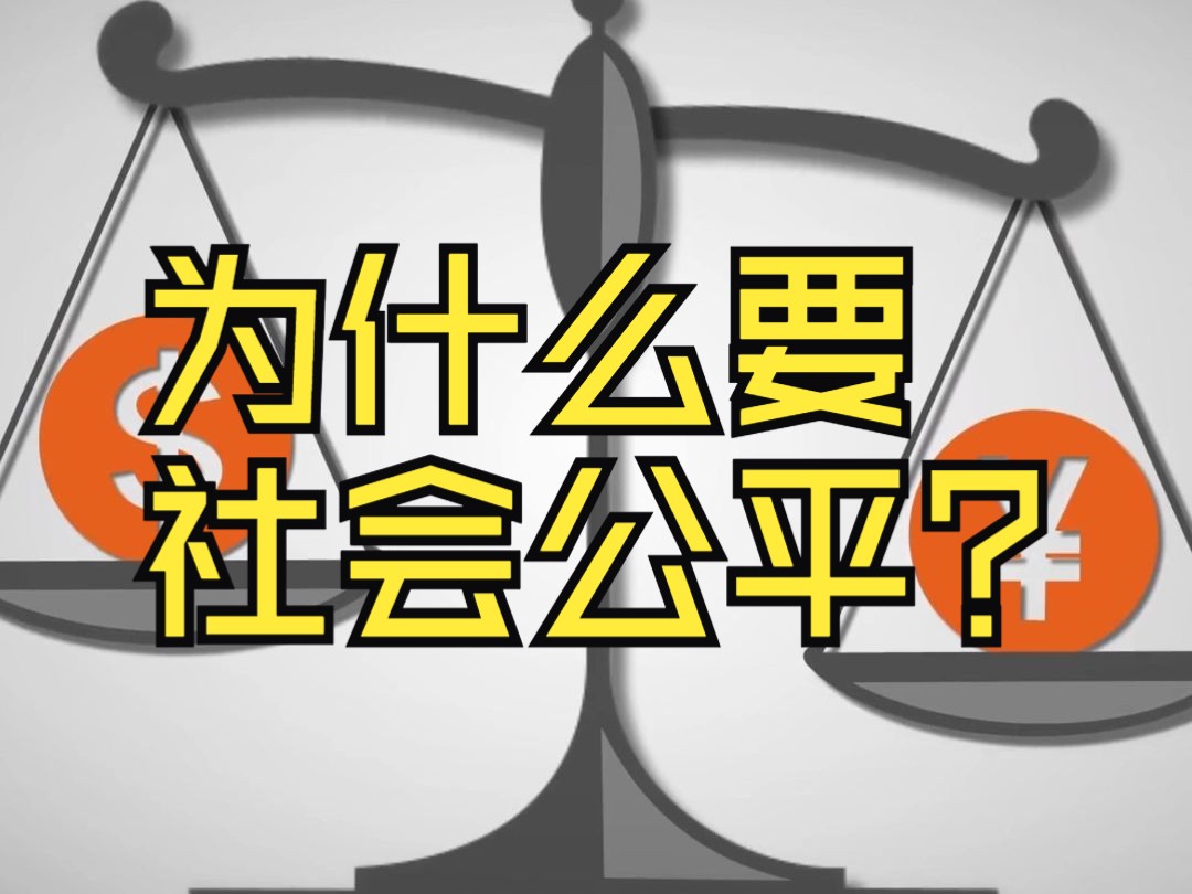 为什么要社会公平?哔哩哔哩bilibili