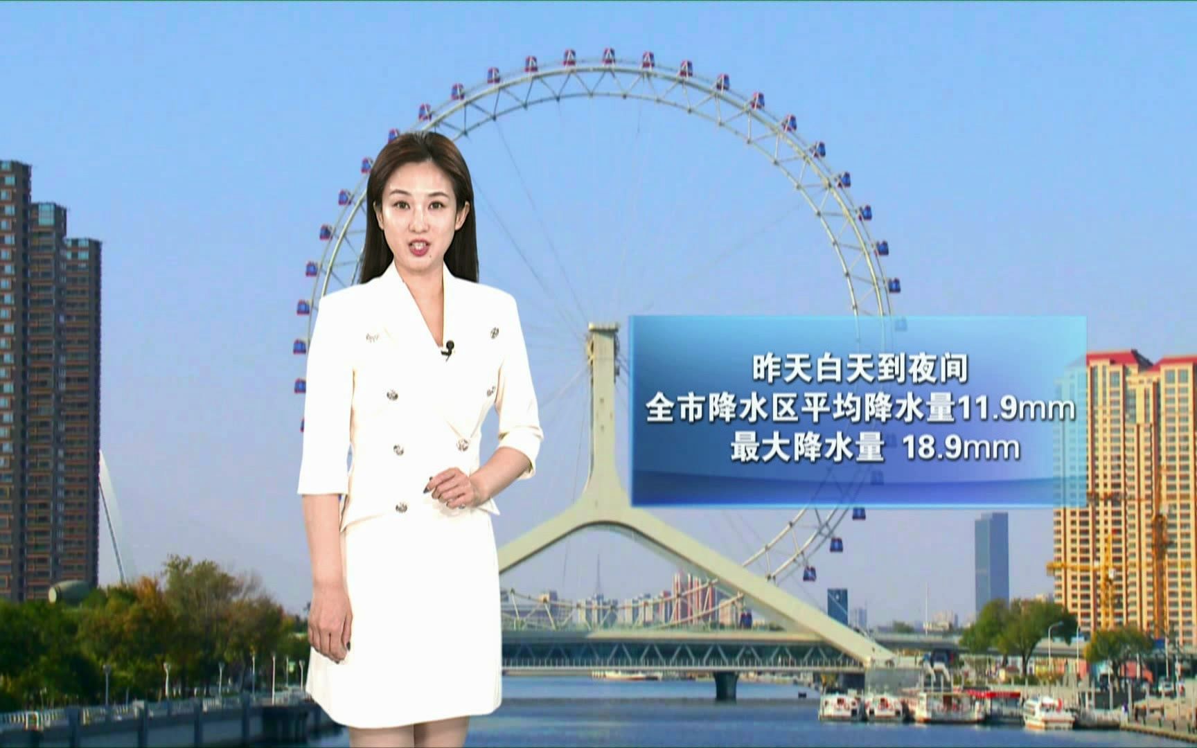 【视频天气】#天津天气#2023年11月6日发布天气预报——明后两天气温