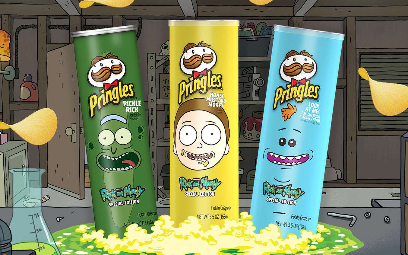 瑞克和莫蒂品客薯片再次联名发售新款薯片广告