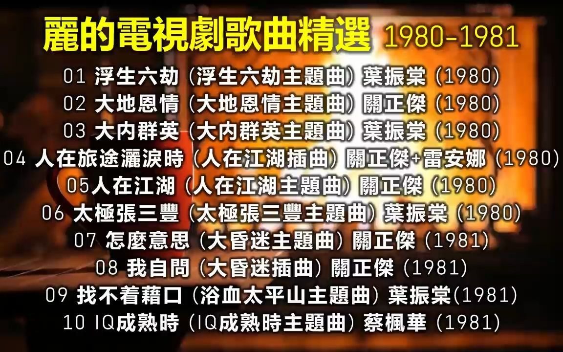 [图]麗的電視劇歌曲精選  1980-1981 - 主唱（1）葉振棠（2）關正傑（3）雷安娜（4）蔡楓華