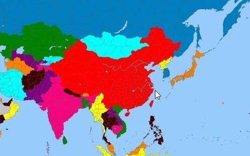 [图]坤舆万国全图版现代地图