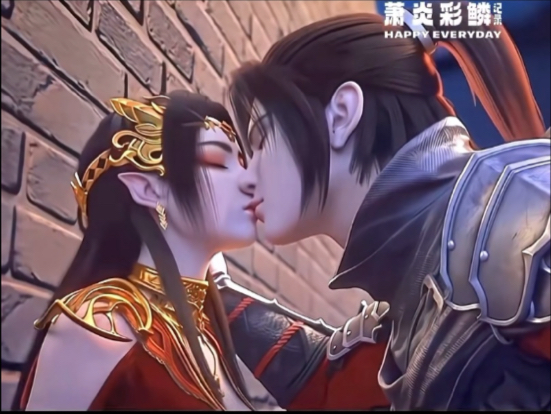 美杜莎女王和萧炎亲吻