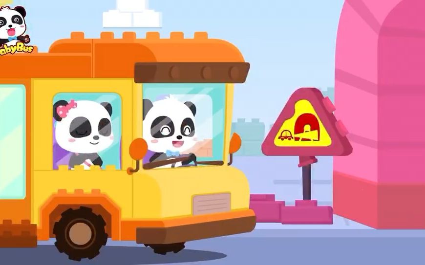 宝宝巴士BABYBUS英语儿歌动画系列 Baby Panda Pretend Play Driving Bus熊猫宝宝假装开巴士哔哩哔哩bilibili