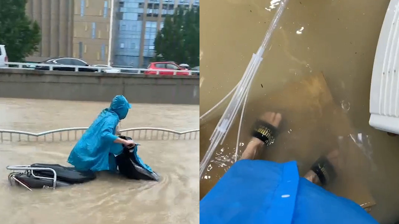 我太难了!男子从郑州逃离至新乡又遇暴雨:我到哪里哪里就沦陷!哔哩哔哩bilibili