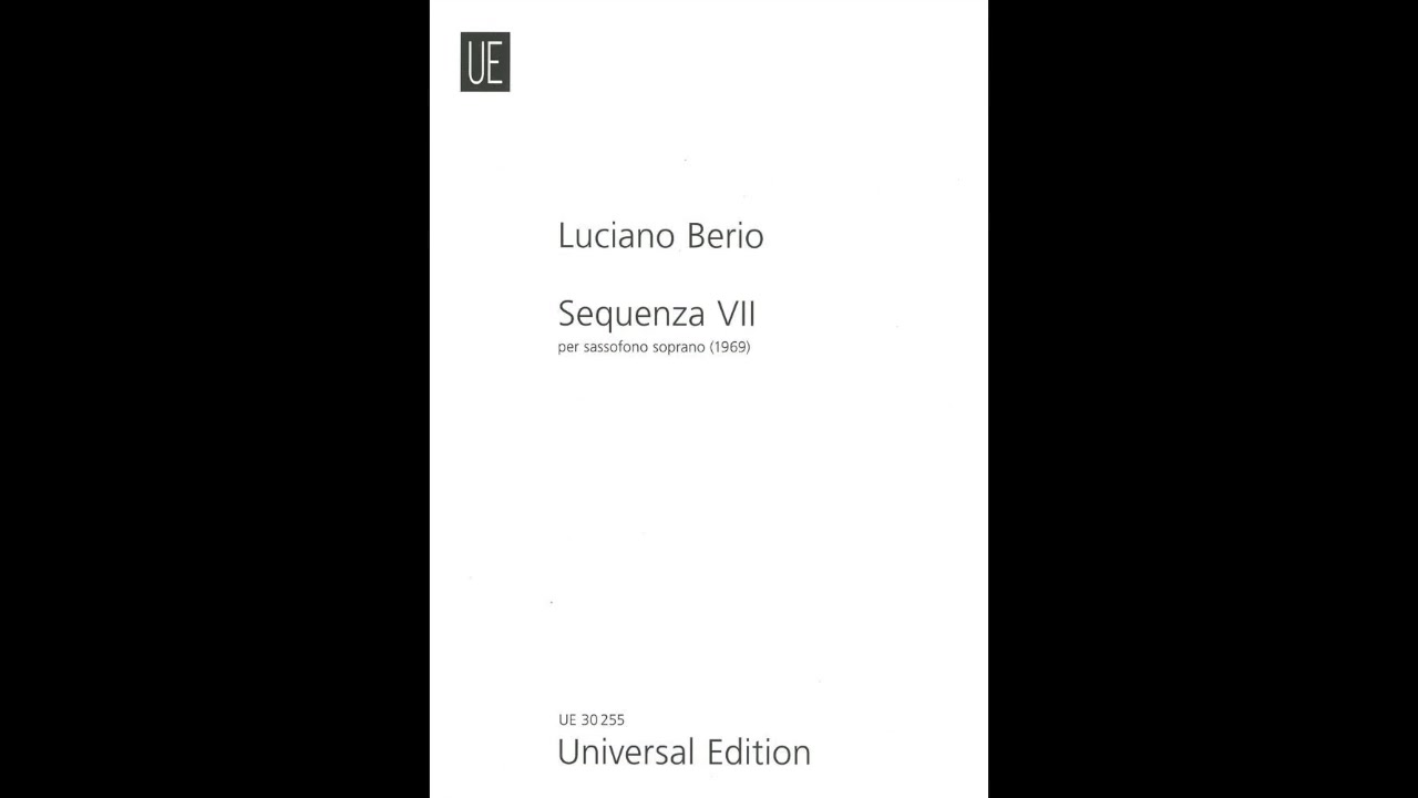 [图]Sequenza VIIb for soprano saxophone . Performed by YI LU. 序列VIIb 贝里奥 演奏陆易