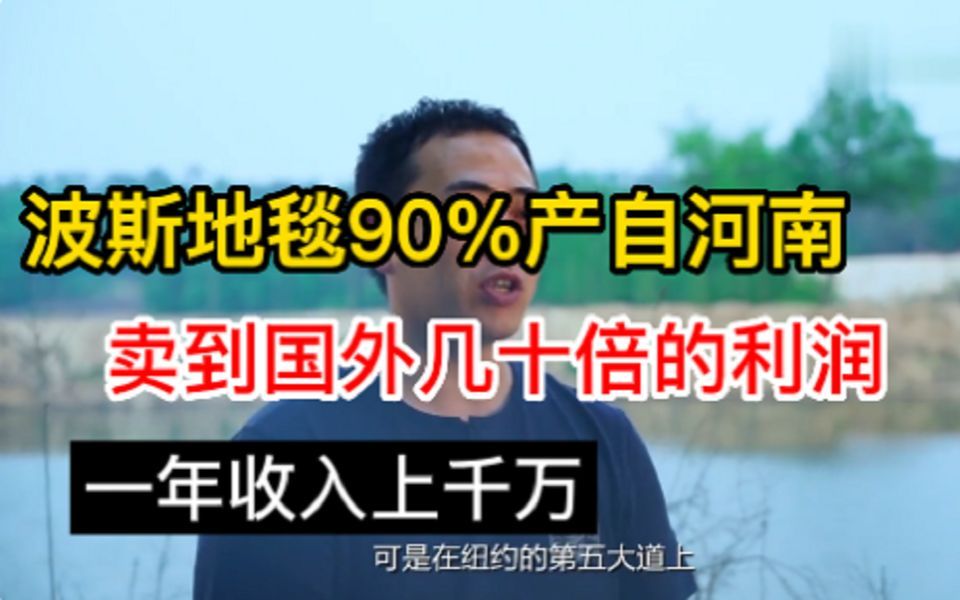 波斯地毯90%产自河南,商丘小伙发现此商机做跨境电商,年入近千万!哔哩哔哩bilibili