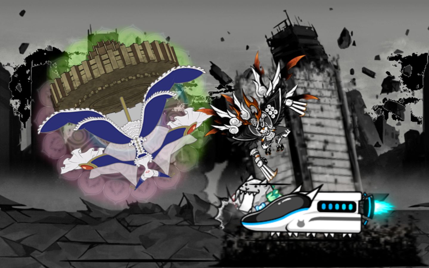 舞台装置的魔女!无联动角色击破-猫咪大战争_单机游戏热门视频